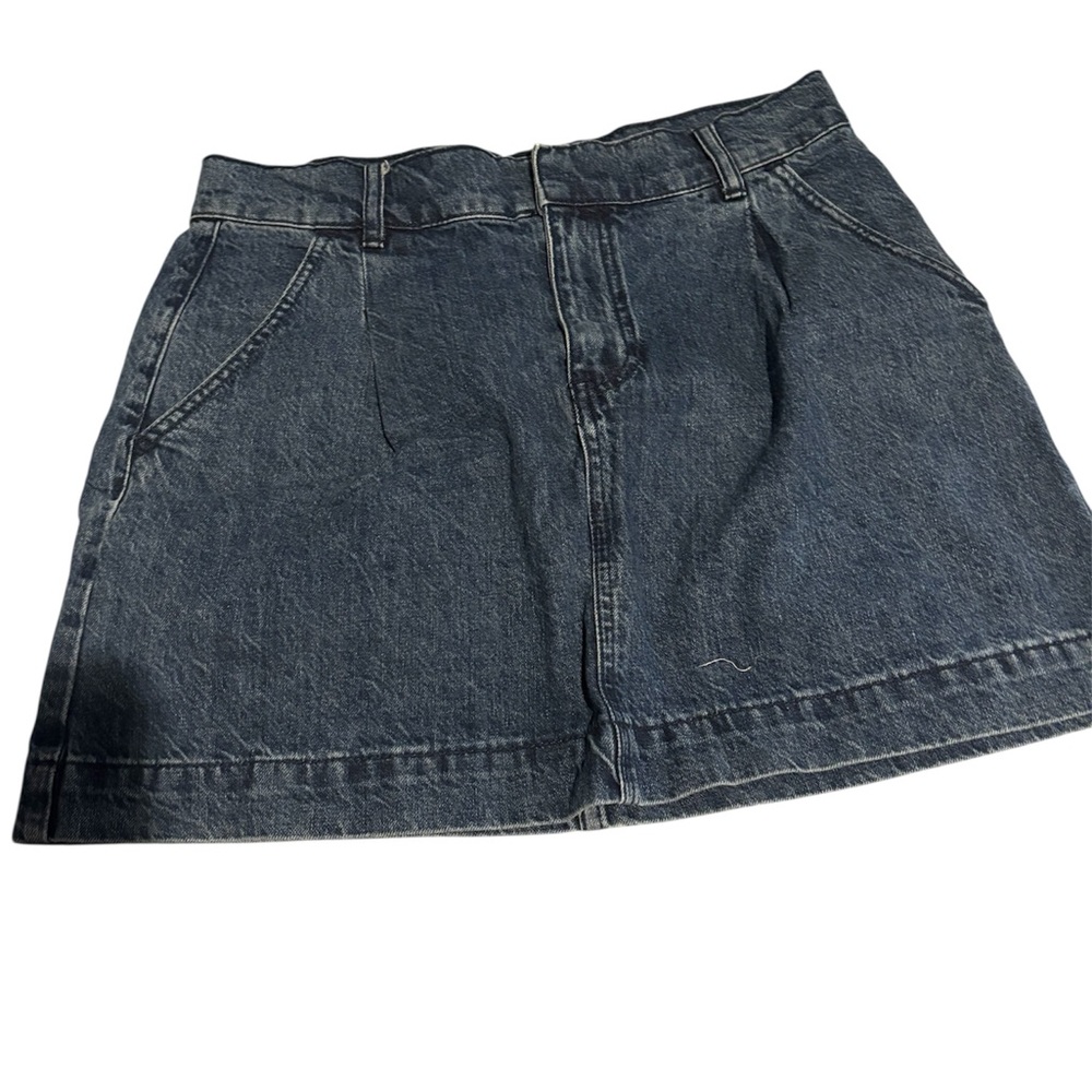 We The Free Dark Blue Denim Mini Skirt